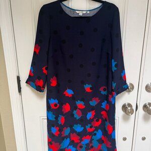 Boden sheath dress- beautiful Navy 14L/10L